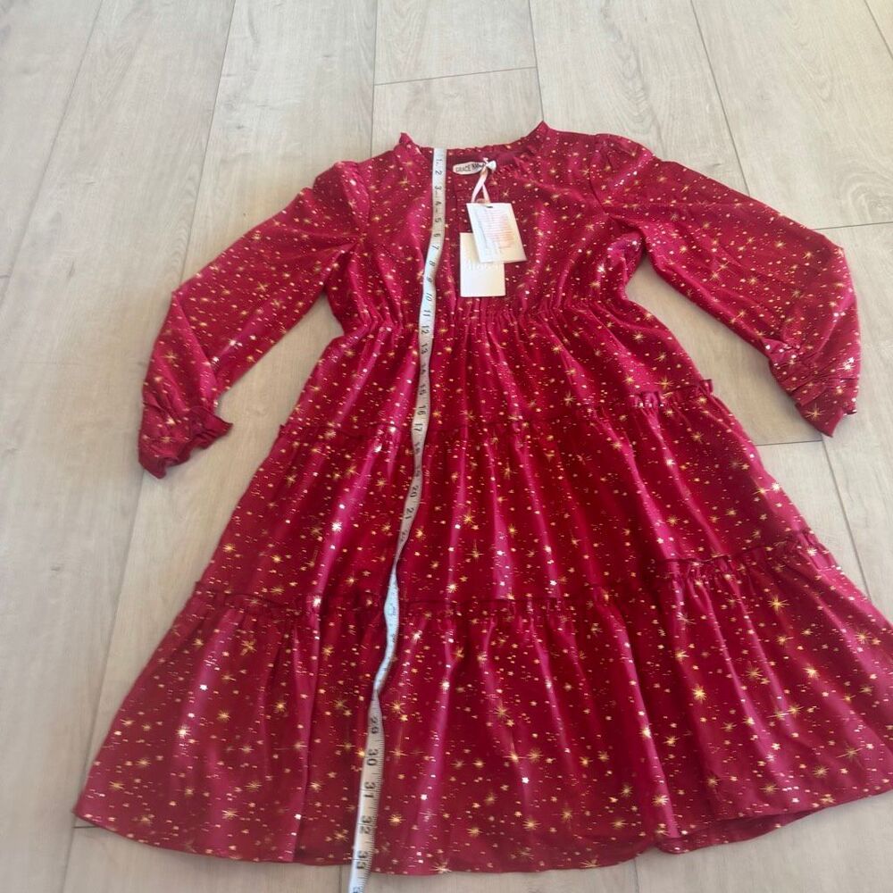 Grace Karin gold star pattern girls dress size 12
